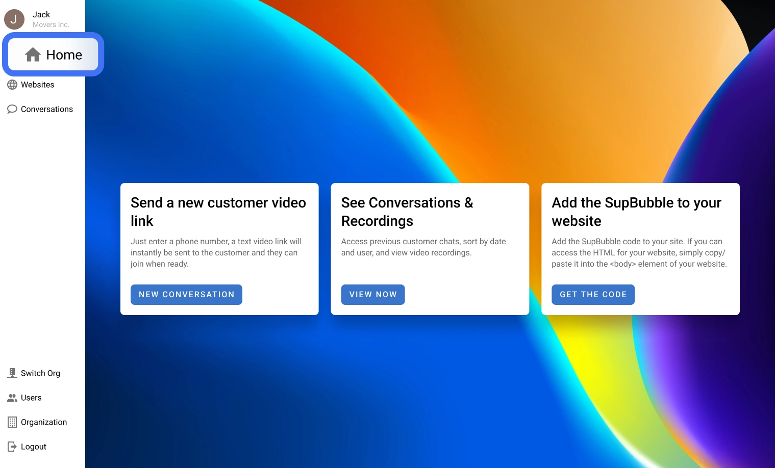liveswitch-supbubble-virtual-estimates-dashboard-home